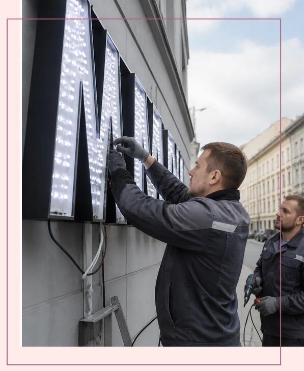 Изготовление и монтаж светодиодных LED вывесок в Лиски