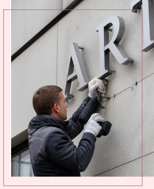Изготовление букв на дистанционных держателях в Лиски