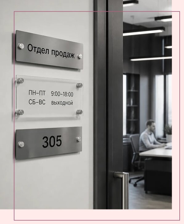 Офисные таблички на дверь в Лиски по цене от 5361 р. | Аванза-Лск